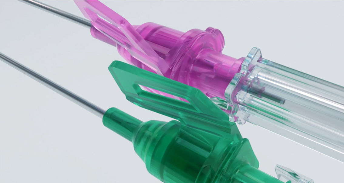 Introcan Safety® 3-nålar i två färger: grönt och rosa