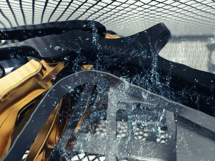 Inzoomad SQ.line® KERRISON benstans med vattendroppar