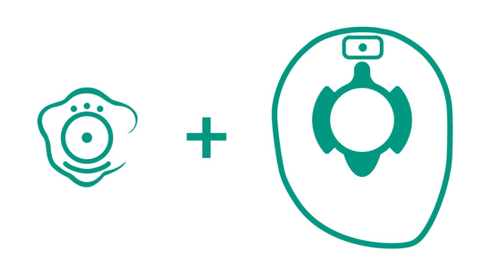 tvådelssystem grön illustration