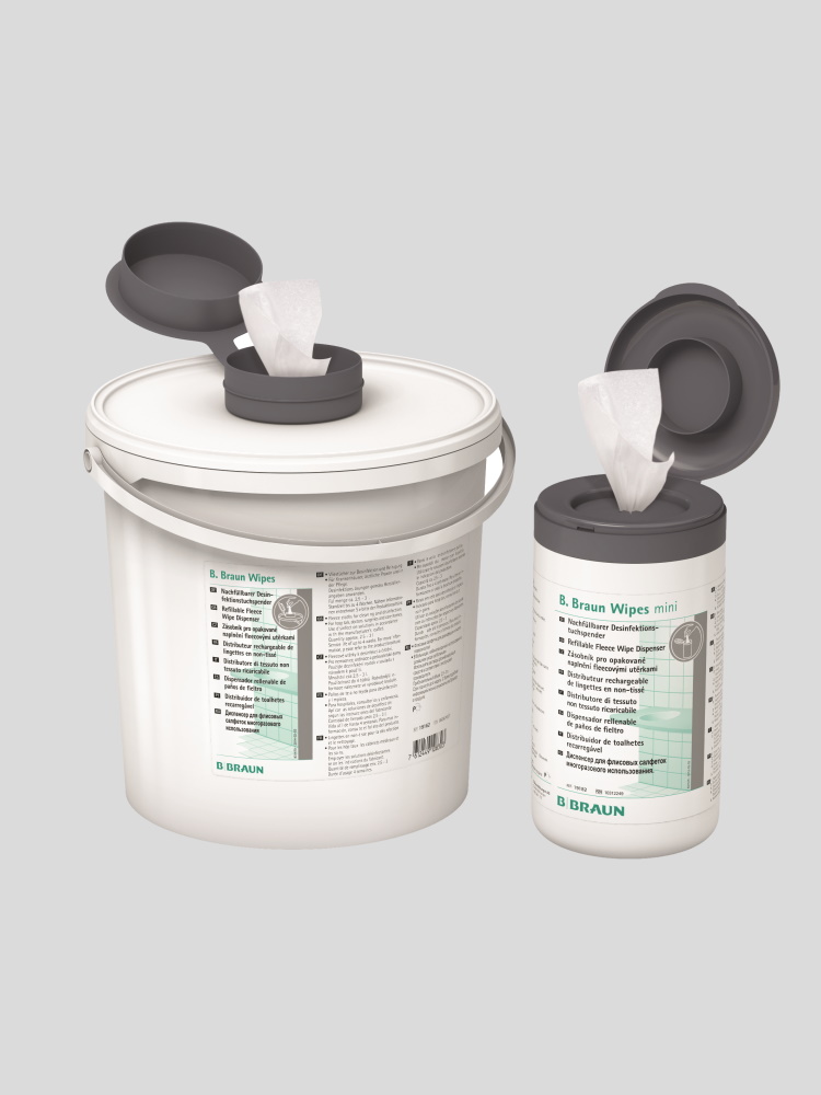 B. Braun våtservettsdispenser i två storlekar